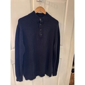 G.H. Bass Co. Mens Sweater Navy  Long Sleeve ~ Size X Large
